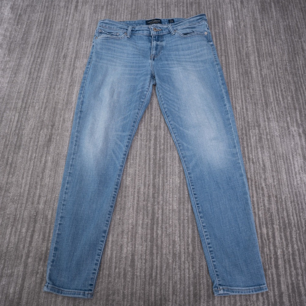Lucky Brand Stella Skinny Jeans Womens 12/31 Blue Excellent Stretch Denim